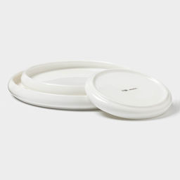 Тарелки Magistro OliveQueen, 3 шт.: d=14/19/23 см, фарфор, белые