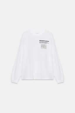 SCULPTURE PRINT LONG SLEEVE T-SHIRT - Zara фото 6