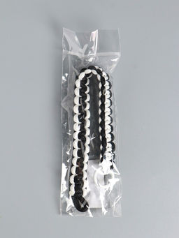 Цена за 2 шт. Брелок для ключей на карабине «Паракорд», шнур 0.5 см, чёрно-белый, на сумку, рюкзак, 14.5×1.8×0.8 см