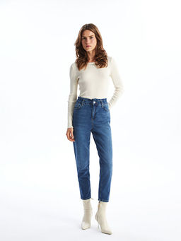 Beli Lastikli Paperbag Kad?n Jean Pantolon