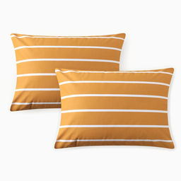 Наволочка Этель Mustard stripes 50*70см, 100% хлопок, поплин 125г/м2