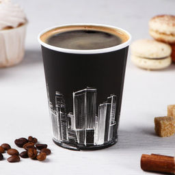 Цена за 50 шт. Стакан бумажный Город чёрный , 250 мл, d=8 см - Simaland фото 2