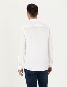 Koyu Mavi Slim Fit Uzun Kollu G_mlek - Pierre cardin фото 5