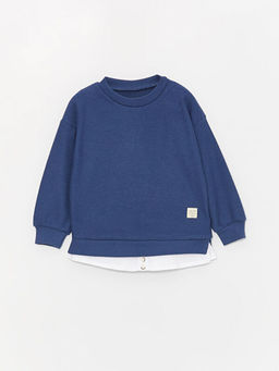 Bisiklet Yaka Uzun Kollu Erkek Bebek Sweatshirt ve Pantolon 2li Tak?m - Waikiki фото 2