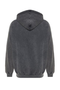 TRENDYOL MAN Antrasit %100 Pamuk Oversize/Genis Kesim Eskitme/Soluk Efektli Oyun Bask?l?Sweatshirt TMNAW24SW00140 - Trendyolmilla фото 11