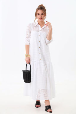 Платье NIKVA н800-6-Р молоко  фото 3