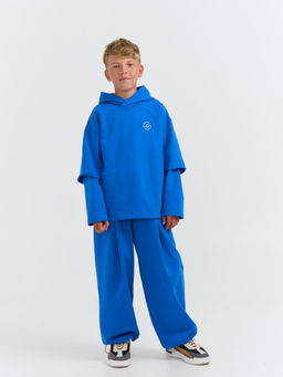 Джоггеры оверсайз облегченные Электрик с карманами 7+ - Bungly фото 9