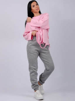 Джоггеры Мистерия 5, футер 3-х нитка начес - Малина фото 6