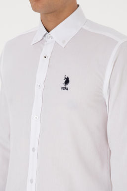 Erkek Beyaz Uzun Kollu G_mlek - U.s. polo assn фото 7
