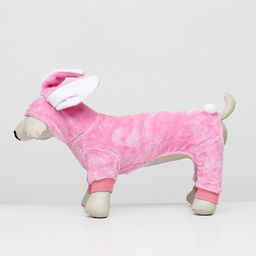 Комбинезон Зайка с капюшоном, размер XS (ДС 20 см, ОГ 30 см, ОШ 20 см), розовый - Simaland фото 4