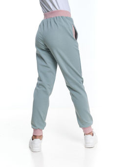 Брюки на резинке из кашкорсе для девочки UD 0855 мята/персик - Mini maxi фото 8