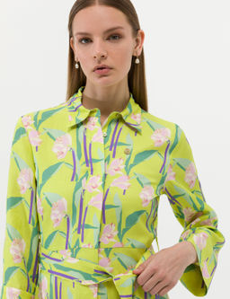 Ye_il Comfort Fit Desenli Elbise - Pierre cardin фото 3