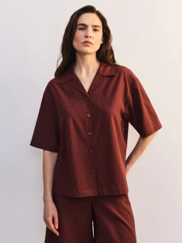 Блуза оверсайз из хлопка и вискозы ZR2605012010-21 / Zarina