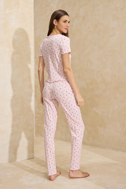 Yesil %100 Pamuklu Cicekli Kurdele/Fiyonklu Fitilli/Pointel Orme Pijama Tak?m? THMSS26PT00010 - Trendyolmilla фото 25