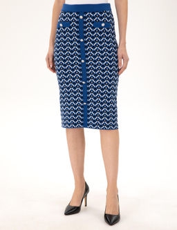 Saks Kalem Fit Triko Etek - Pierre cardin фото 2