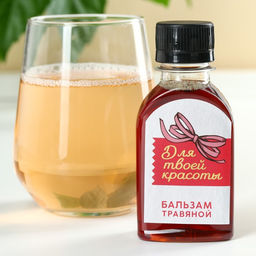 Подарочный набор 8 Марта: чай травяной 20 г, бальзам безалкогольный 100 мл.