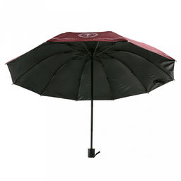 Зонт механический "Роза ветров" ткань эпонж (полиэстер) + черное УФ-покрытие, 10 лучей, д/купола 108см h68см, 3 сложения, 28см в сложенном виде, механизм против ветра, ручка с покрытием "soft-touch", цвет бордовый, 370гр (Китай)