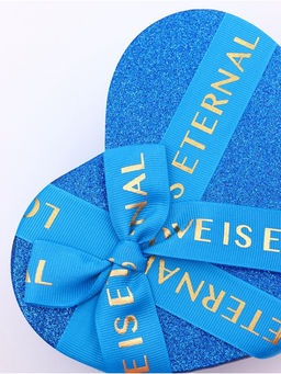 Набор подарочных коробок сердце 3 в 1, сияющий синий с бантом Любовь вечна, 22?20?9; 18.5?17?7.5; 16?14?6 см - UPAK LAND фото 3