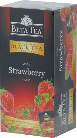 BETA TEA. Black Tea Collection. Клубника карт.упаковка, 25 пак.