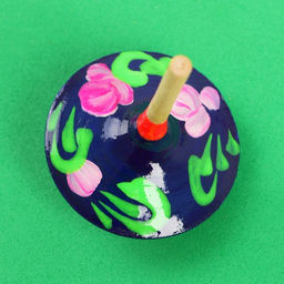 Каталка-волчок, с росписью, МИКС