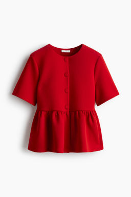 Top efecto neopreno con peplum