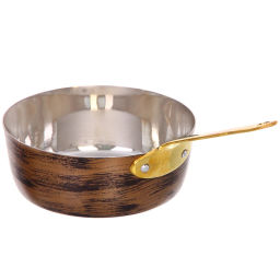 Ковш из нержавеющей стали для соуса 0,5л 14см цвет Антик