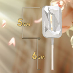 Цена за 3 шт. Свеча в торт на шпажке «Алмаз», цифра 0, серебряная, 5×2.6 см