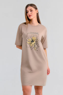 Арт. 4141 Туника женская 44-54 (6 шт) Цвет:кофейный