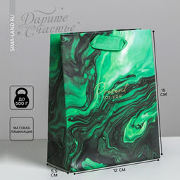 Цена за 3 шт. Пакет подарочный ламинированный, упаковка, «Present for you», S 12×15×5.5 см
