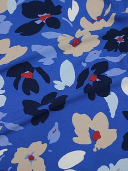 Штапель Лоретта цв.синий, ш.1.45м, вискоза-100%, 100гр/м.кв