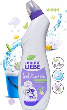 Гель для чистки унитазов, лимон 750мл / MEINE LIEBE