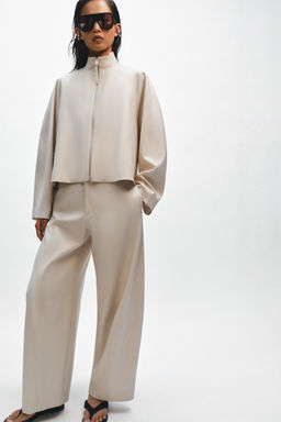 CHAQUETA BOMBER CREMALLERA ZW COLLECTION / Beige - Zara фото 2