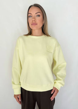 K12905 Свитшот OVER SIZE (хлопок) СВ_ЖЕЛТЫЙ