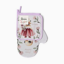 Набор кух. Доляна Уточка: варежка 20х28 см, прихватка 17х17 см, 35% хл, 65% пэ  фото 13