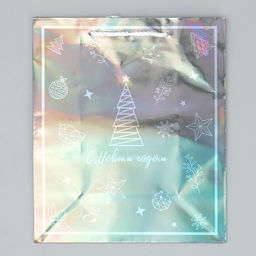 Пакет голографический Подарочек, ML 23 27 11.5 см - Дарите счастье фото 7