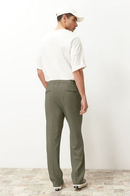 Haki Pileli Klasik Baggy Fit Kumas Pantolon TMNSS24PL00024