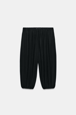 BERMUDA FLUIDA BAGGY GLOBO / Negro