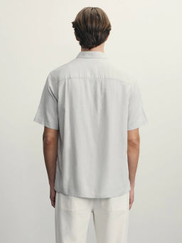 Рубашка regular fit со льном / Zarina  фото 5