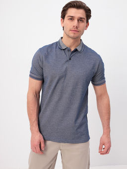 Джемпер мужской с воротником поло короткий рукав GREG G144V-PH4-OZ5 (коричневый)