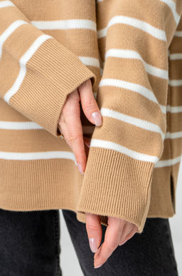 Женский джемпер оверсайз с воротником на молнии Happy Fox  фото 9