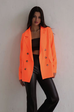 10635 Жакет двубортный ярко-оранжевый - Martichelli фото 14