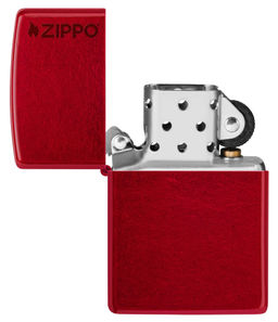 Зажигалка ZIPPO Логотип с покрытием Красное карамелизированное яблоко | Candy Apple Red 21063ZL  фото 4