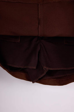 Koyu Kahverengi Suni Suet Mini Sort Etek Sort & Bermuda TWOAW26SR00058 - Trendyolmilla фото 7