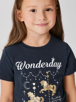 ACOOLA / Футболка детская для девочек Esfahan темно-синий  фото 3