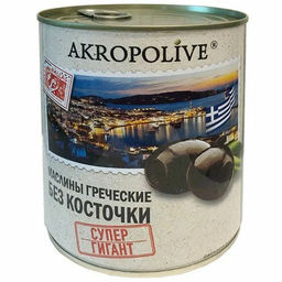 Маслины "Гигант" без кост. ж/б 810г AKROPOLIVE (Греция), , шт