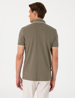 Haki Slim Fit Polo Yaka Ti__rt - Pierre cardin фото 5