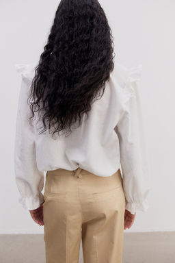 Blusa en mezcla de lino - H&m фото 3