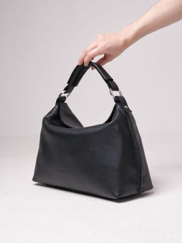 Сумка кожаная на плечо черная