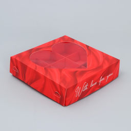 Цена за 5 шт. Коробка под 9 конфет Любовь, 14.7 х 14.7 х 3.5 см