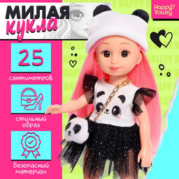 Кукла классическая Милая: пандочка, в платье и шапке